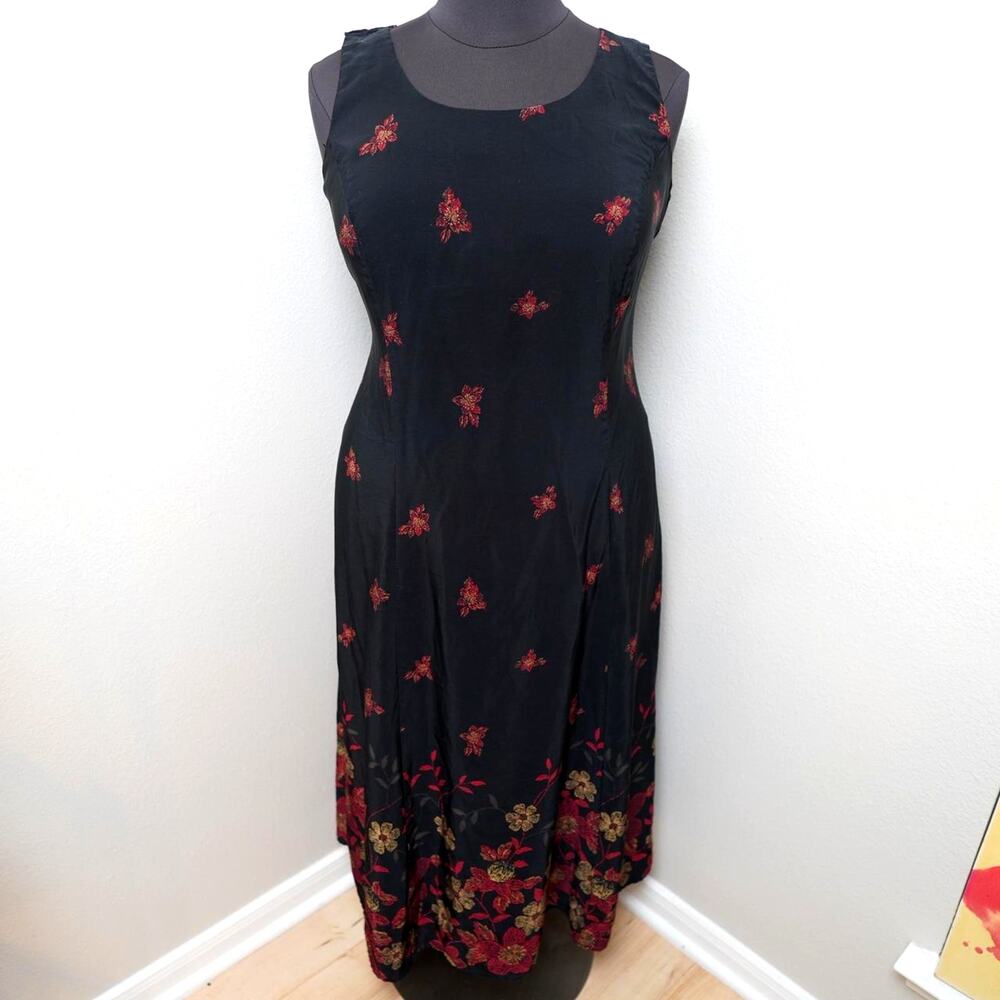 Cimmaron Plus Floral Midi Dress Size 18 Vintage
